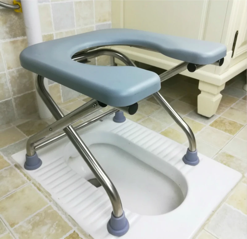 

Elderly Pregnant Woman Washable Commode Chair Household Portable Non-slip Potty Stool shower seats Foldable Potty Chairs