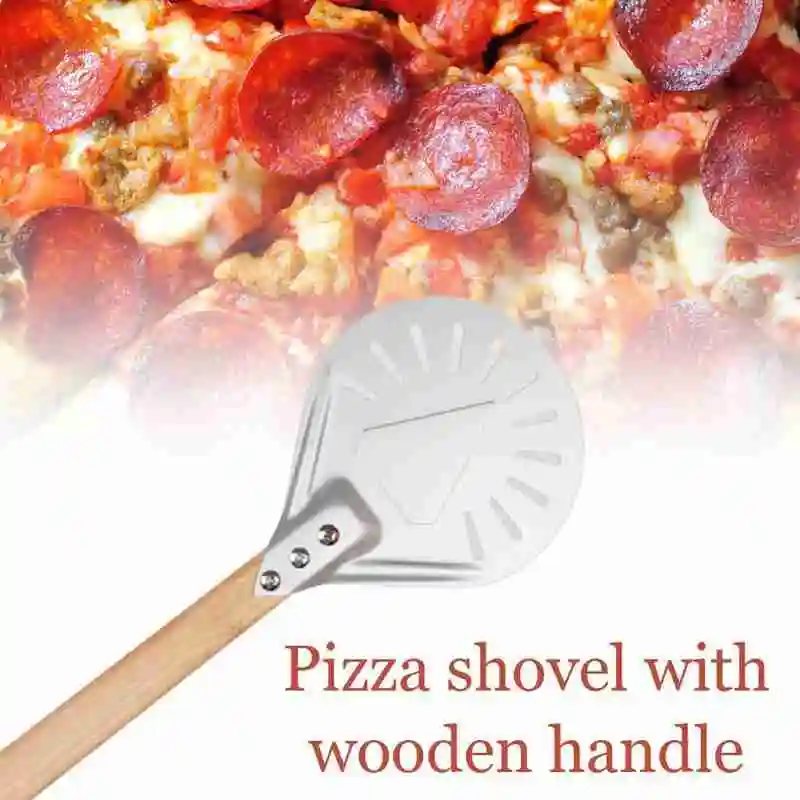 Stainless Steel Round Pizza Shovel Rotate Peel Wheel Paddle Wooden Handle Perforated Pizza Tool
Stainless Steel Round Pizza Shovel Rotate Peel Wheel Paddle Wooden Handle Perforated Pizza Tool