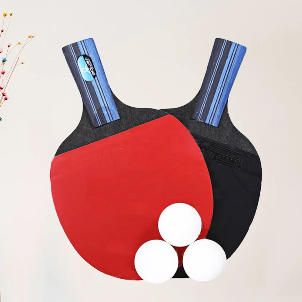 Table Tennis Racket Double Side Reverse Rubber Faced Beginner Training Ping-pong Board Table Tennis Racket Set (Long Handle, Ran
Table Tennis Racket Double Side Reverse Rubber Faced Beginner Training Ping-pong Board Table Tennis Racket Set (Long Handle, Ran