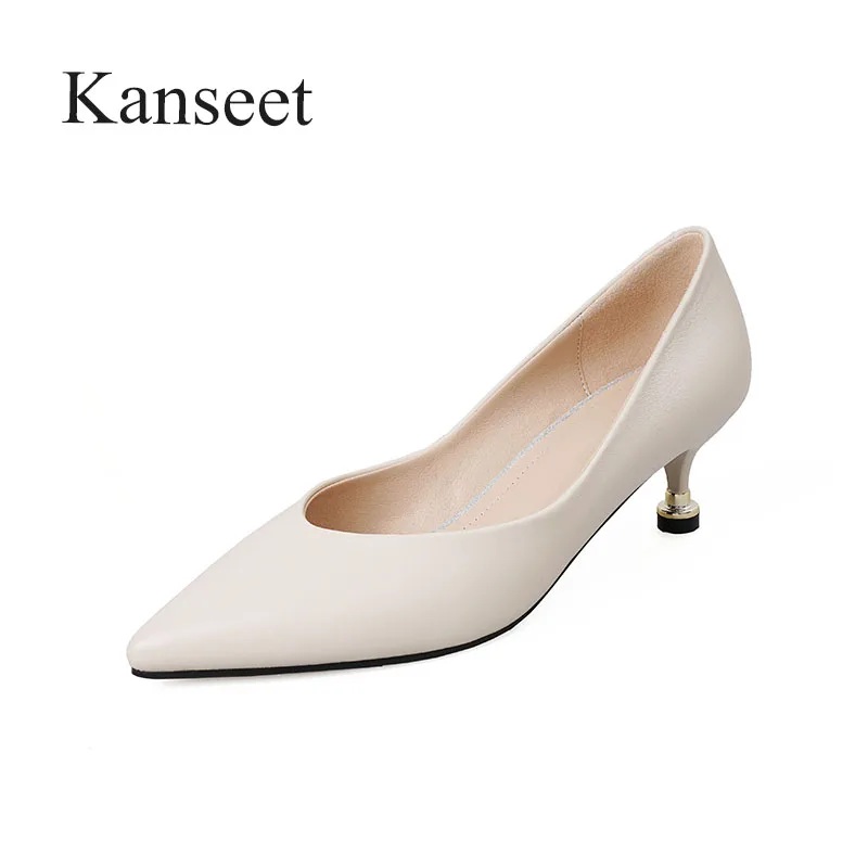 Kanseet Genuine Leather Concise Office Lady High Heels Women Pumps 2021 Spring Autum Elegant Pointed Toe Handmade Thin Heel Shoe
Kanseet Genuine Leather Concise Office Lady High Heels Women Pumps 2021 Spring Autum Elegant Pointed Toe Handmade Thin Heel Shoe