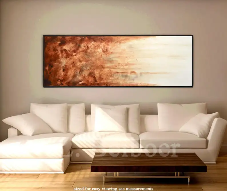 Large art original abstract painting panoramic art big brown modern abstract oil painting fine art by L.Beiboer huge painting l 
Large art original abstract painting panoramic art big brown modern abstract oil painting fine art by L.Beiboer huge painting l