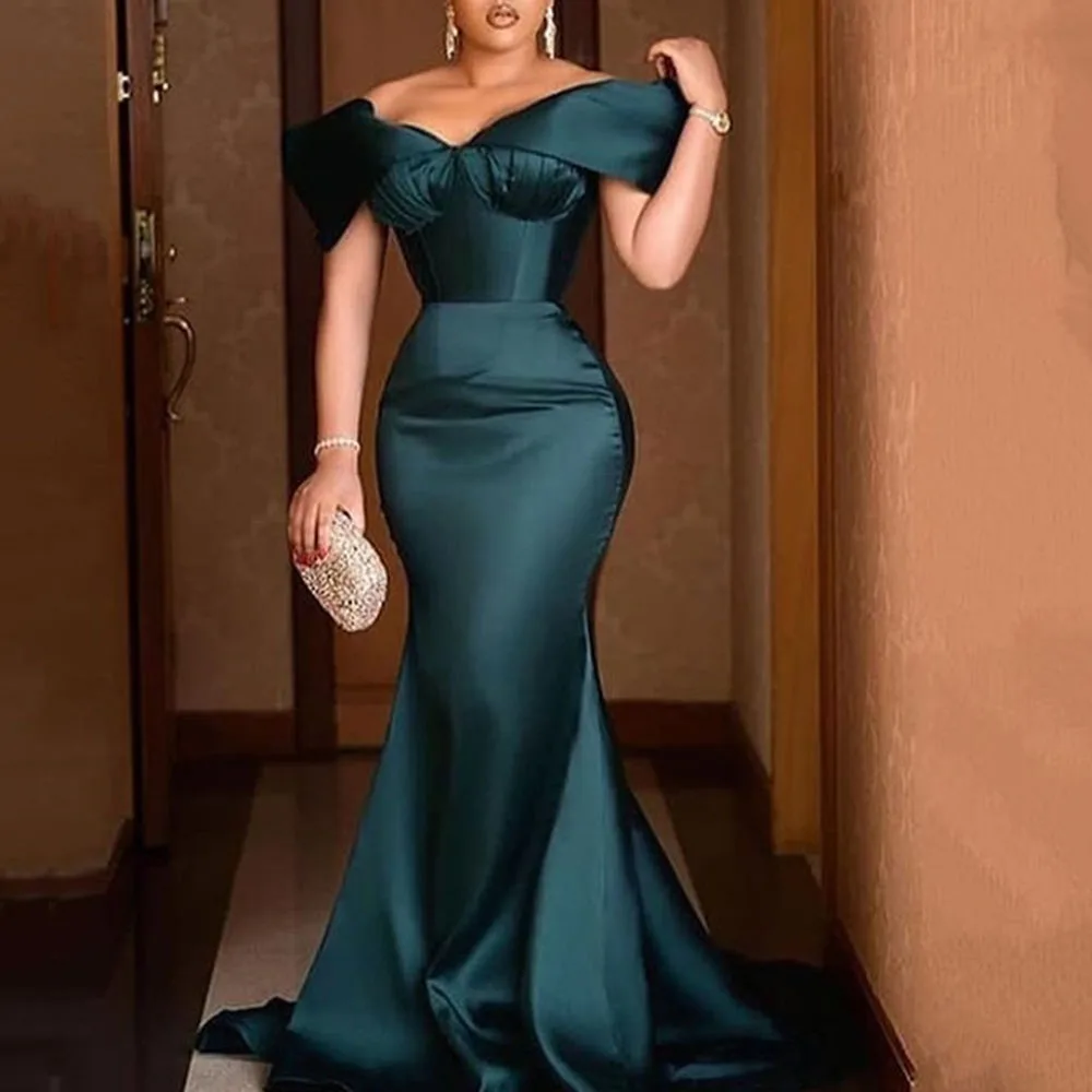 Sexy Off Shoulder Evening Party Dress Elegant Bodycon Mermaid Women Long Dresses Plus Size 3XL African Green Maxi Robe Vestido
Sexy Off Shoulder Evening Party Dress Elegant Bodycon Mermaid Women Long Dresses Plus Size 3XL African Green Maxi Robe Vestido
