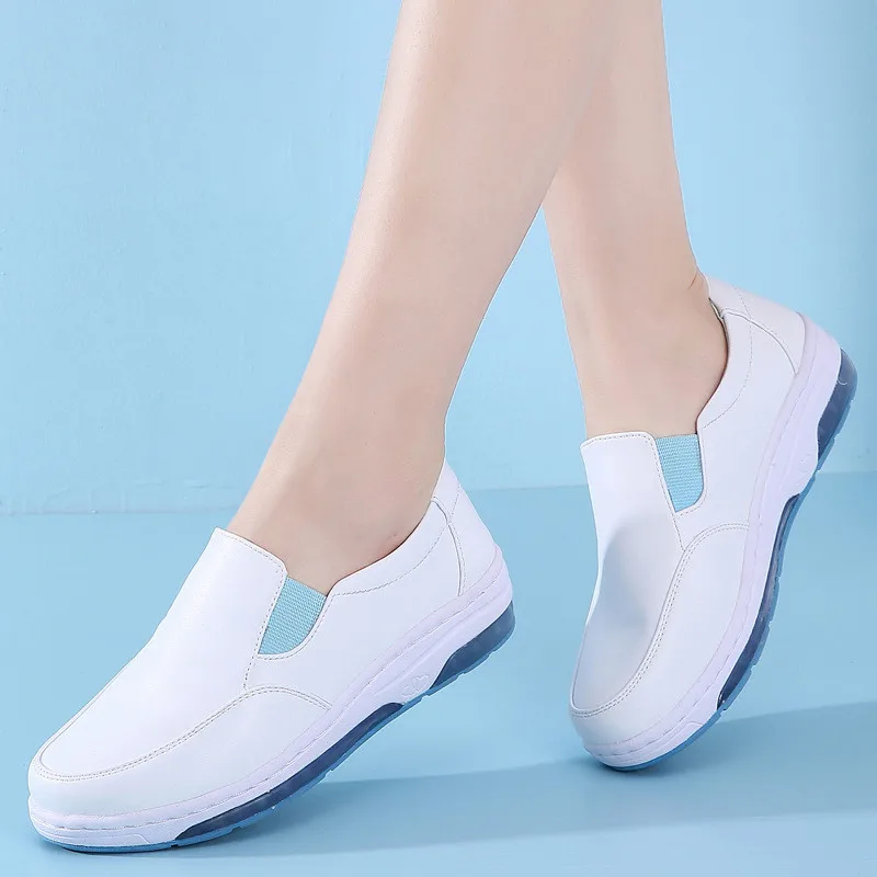 New Comfortable 4CM Wedge Heel Non-Slip Pumps Women Work Shoes Genuine Leather Nurse Shoes Air Cushion Light Care Single Shoes
New Comfortable 4CM Wedge Heel Non-Slip Pumps Women Work Shoes Genuine Leather Nurse Shoes Air Cushion Light Care Single Shoes