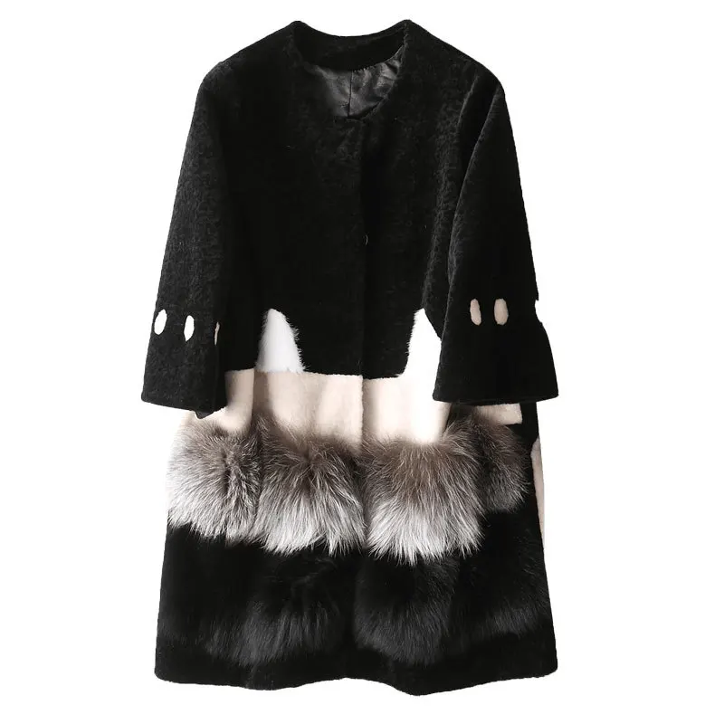 Fur Real Coat 2020 Winter Coat Women Wool Jacket Fox Fur Coats Lambswool Coat Black Long Korean Women Tops abrigo mujer s
Fur Real Coat 2020 Winter Coat Women Wool Jacket Fox Fur Coats Lambswool Coat Black Long Korean Women Tops abrigo mujer s