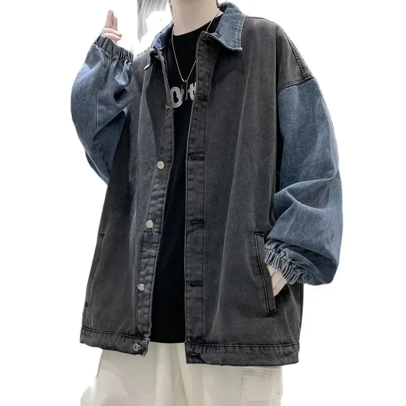 Stitching Denim Jacket Men's Spring Autumn Korean Style Jackets Retro Casual Clothes For Teenagers Loose Clothes
Stitching Denim Jacket Men's Spring Autumn Korean Style Jackets Retro Casual Clothes For Teenagers Loose Clothes