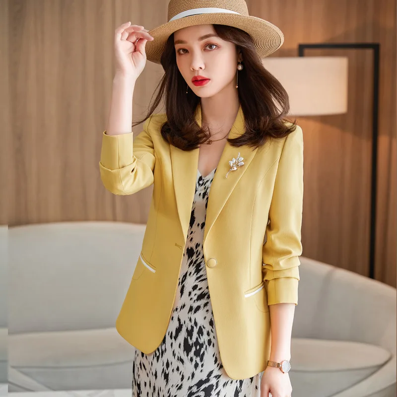 Women's High-quality Office Suit Business Wear 2022 Autumn and Winter New Slim Temperament Casual Jacket Female
Women's High-quality Office Suit Business Wear 2022 Autumn and Winter New Slim Temperament Casual Jacket Female