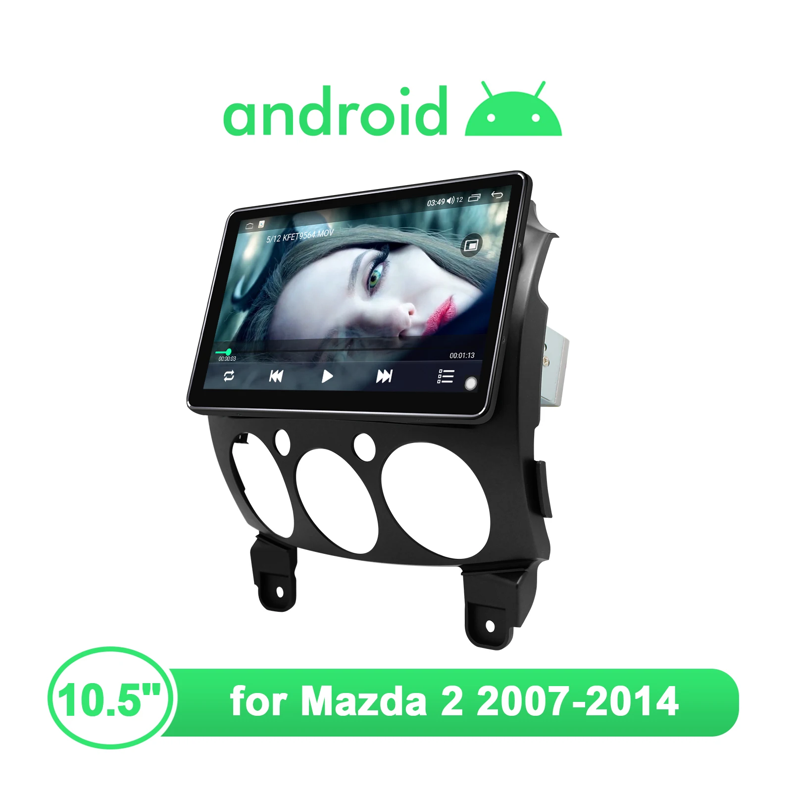 Tape Recorder 1 din Car Radio With Display 10.5" Android Multimedia Autoradio Bluetooth Automotive Sound For Mazda 2 2007-2014
Tape Recorder 1 din Car Radio With Display 10.5" Android Multimedia Autoradio Bluetooth Automotive Sound For Mazda 2 2007-2014