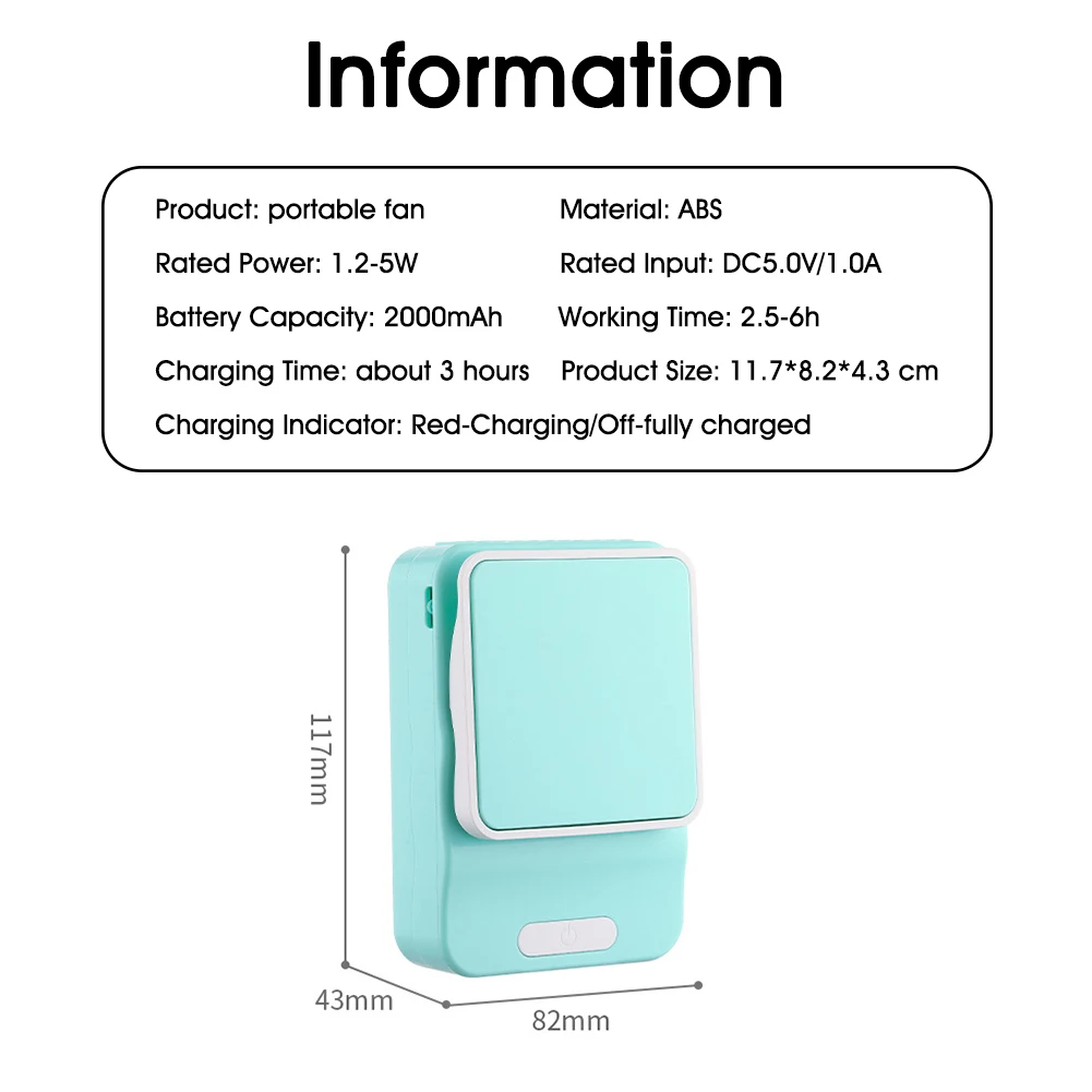 Portable Fan Clip On Summer Cooling Fan Rechargeable 3 Speeds Bladeless Personal Wearable Fan with Lanyard for Office Outdoor
Portable Fan Clip On Summer Cooling Fan Rechargeable 3 Speeds Bladeless Personal Wearable Fan with Lanyard for Office Outdoor