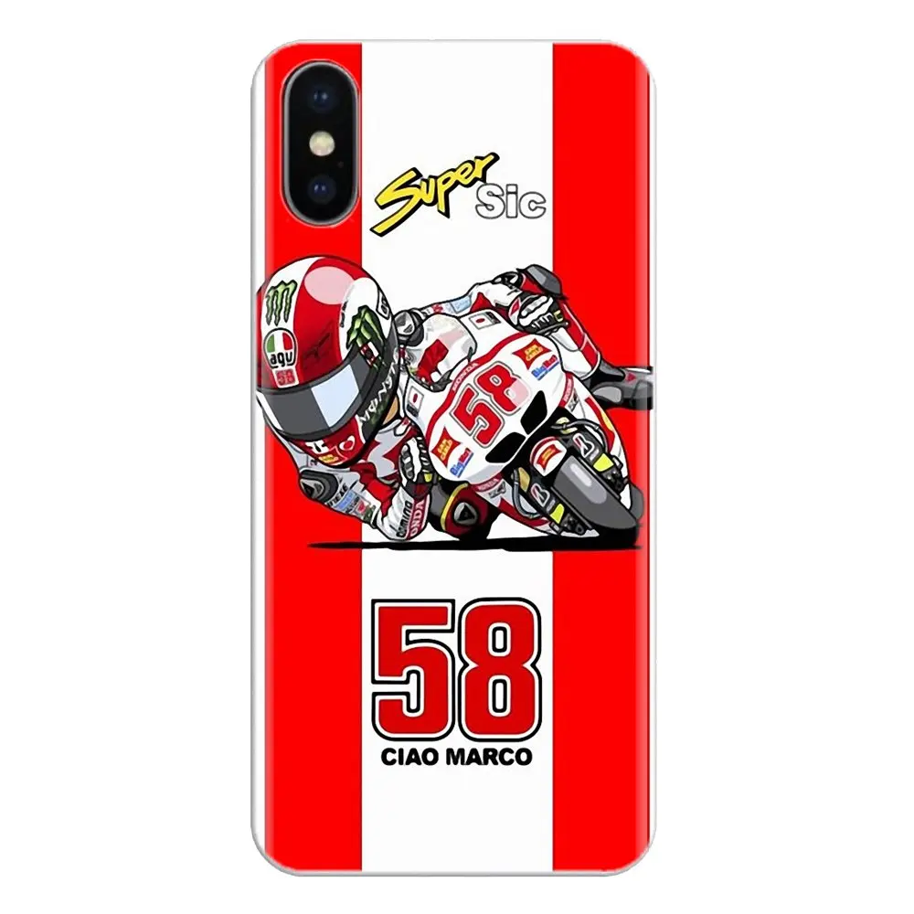 Мягкий силиконовый чехол из ТПУ с логотипом Марко Simoncelli 58 для iPod Touch Apple iPhone 11 Pro 4 4S