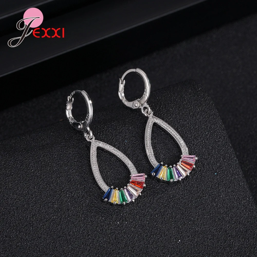 Wholesale Original 925 Sterling Silver Charming Waterdrop Colorful Zirconia Earrings Necklace For Women Girls Party Jewelry
Wholesale Original 925 Sterling Silver Charming Waterdrop Colorful Zirconia Earrings Necklace For Women Girls Party Jewelry