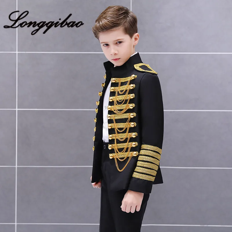 Одежда для мальчиков в европейском и американском стиле Военная форма Платье