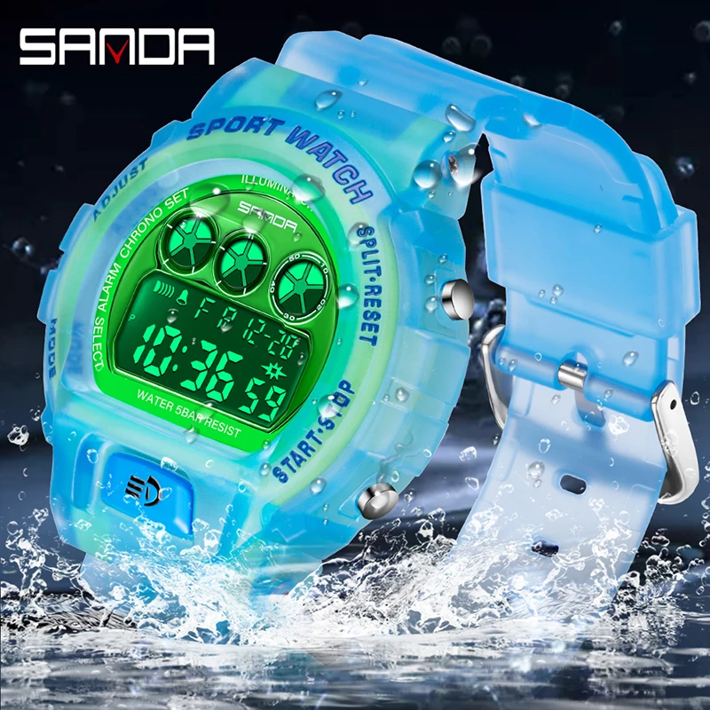 Часы наручные SANDA мужские/женские электронные водонепроницаемые светодиодные