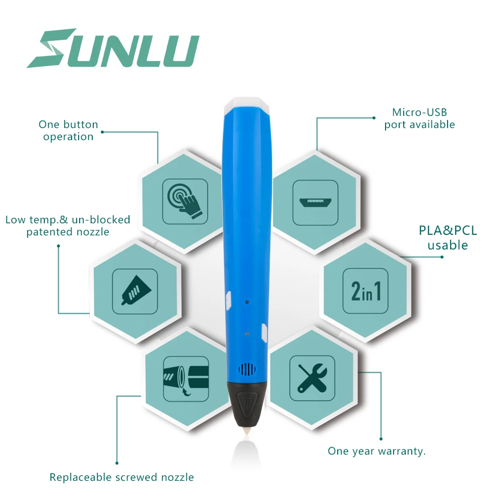 Оптовая продажа 3D Ручка для принтера Детские Обучающие карандаши креативные