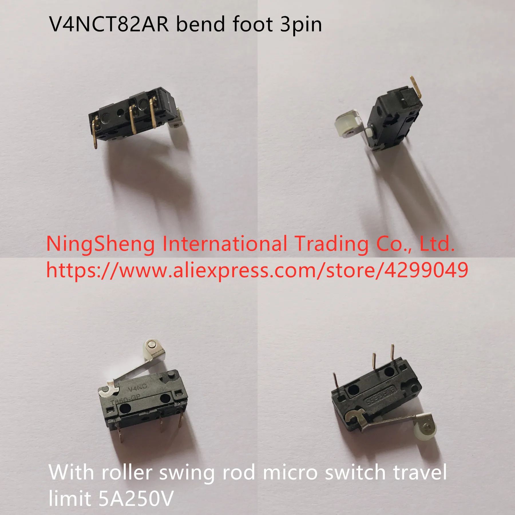 Оригинальный новый 100% V4NCT82AR изогнутая ножка 3pin с роликовым поворотным стержнем микро-переключатель ограничение хода 5A250V
Оригинальный новый 100% V4NCT82AR изогнутая ножка 3pin с роликовым поворотным стержнем микро-переключатель ограничение хода 5A250V