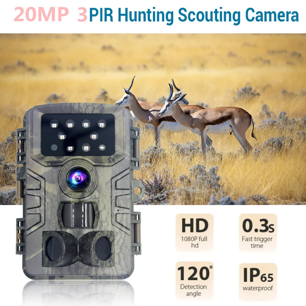 Outdoo Trail Camera 20MP 1080P HD игровая камера водонепроницаемая наблюдения за дикой