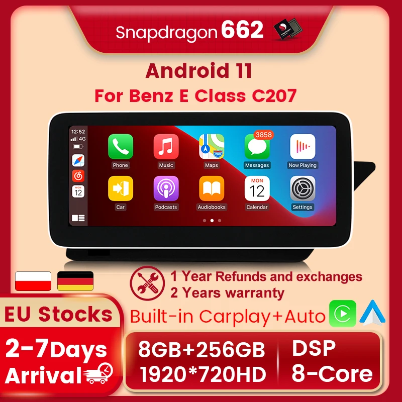 Fellostar Android11 Car Navigation Player For Benz E-Class C207 Two-door Coupe E200 E260 E350 2009-2012 Right-hand drive Carplay 
Fellostar Android11 Car Navigation Player For Benz E-Class C207 Two-door Coupe E200 E260 E350 2009-2012 Right-hand drive Carplay