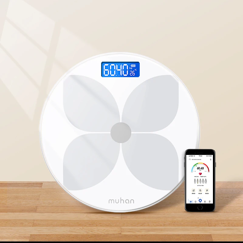 

Электронные цифровые напольные весы, умный прибор для измерения массы тела и жира, с Bluetooth, для ванной комнаты