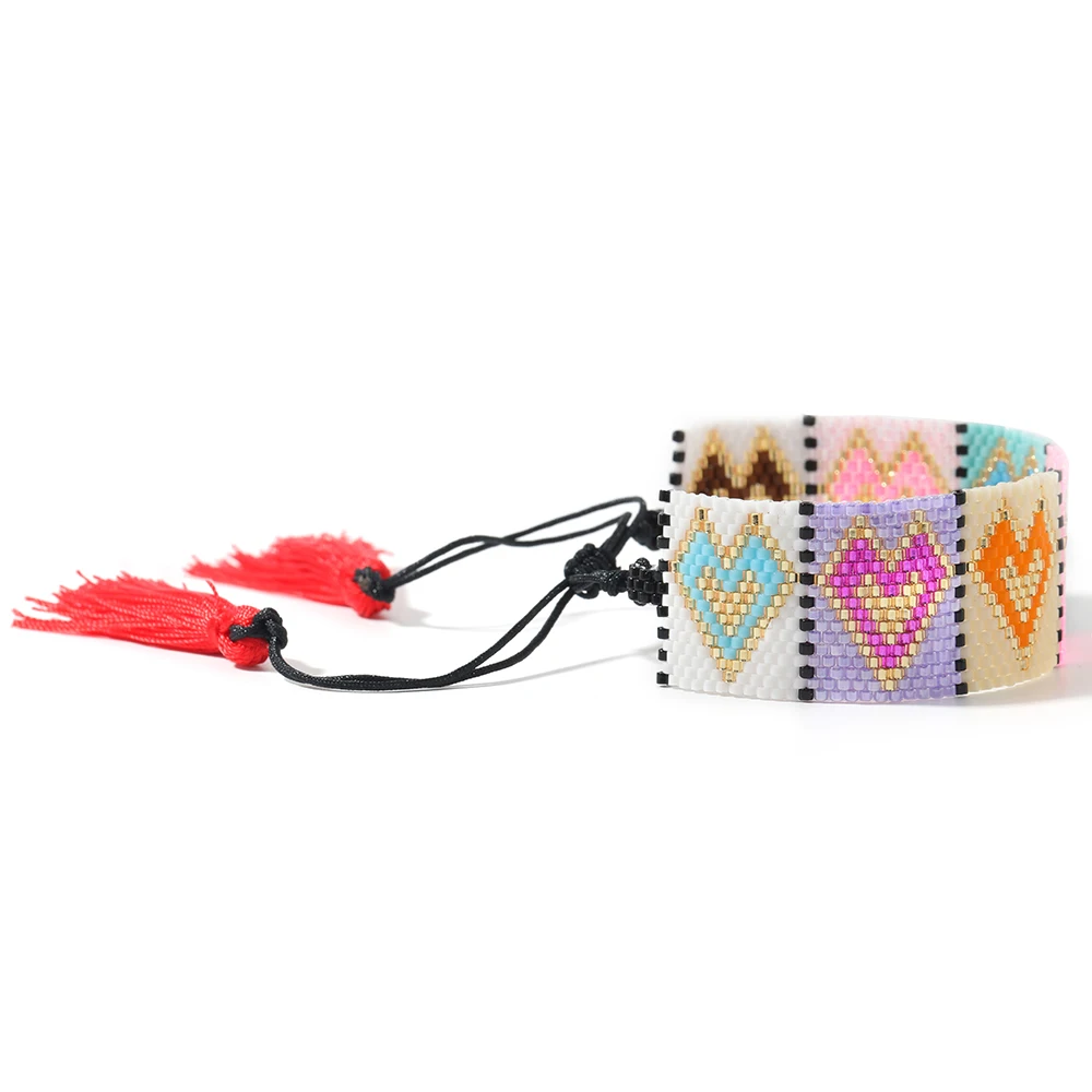 Rttooas 2020 New Heart Bracelet MIYUKI Tassel Cuff Bracelets For Women Fashion Handmade Woven Jewelry Couples Lover Gift
Rttooas 2020 New Heart Bracelet MIYUKI Tassel Cuff Bracelets For Women Fashion Handmade Woven Jewelry Couples Lover Gift