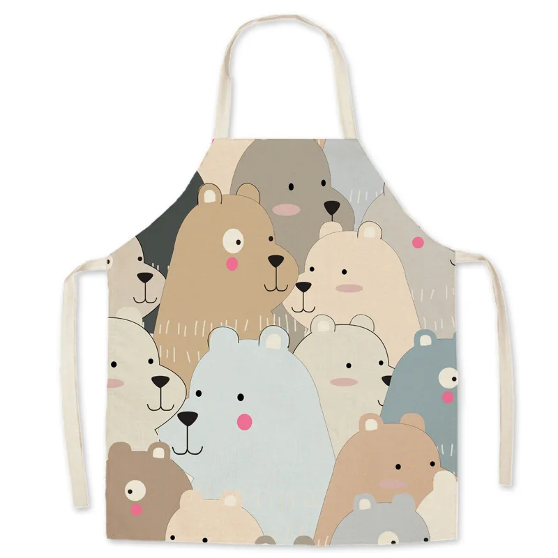 Parent-child Cartoon Kitchen Apron Cute Dinosaur Bear Cat Printed Home Sleeveless Unisex Cotton Linen Aprons Baking Accessories
Parent-child Cartoon Kitchen Apron Cute Dinosaur Bear Cat Printed Home Sleeveless Unisex Cotton Linen Aprons Baking Accessories