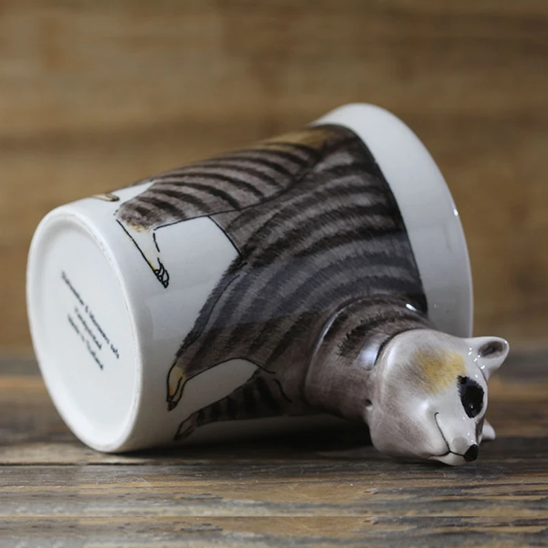 Креативная кофейная кружка из енота 3D керамические кружки с ручной росписью в