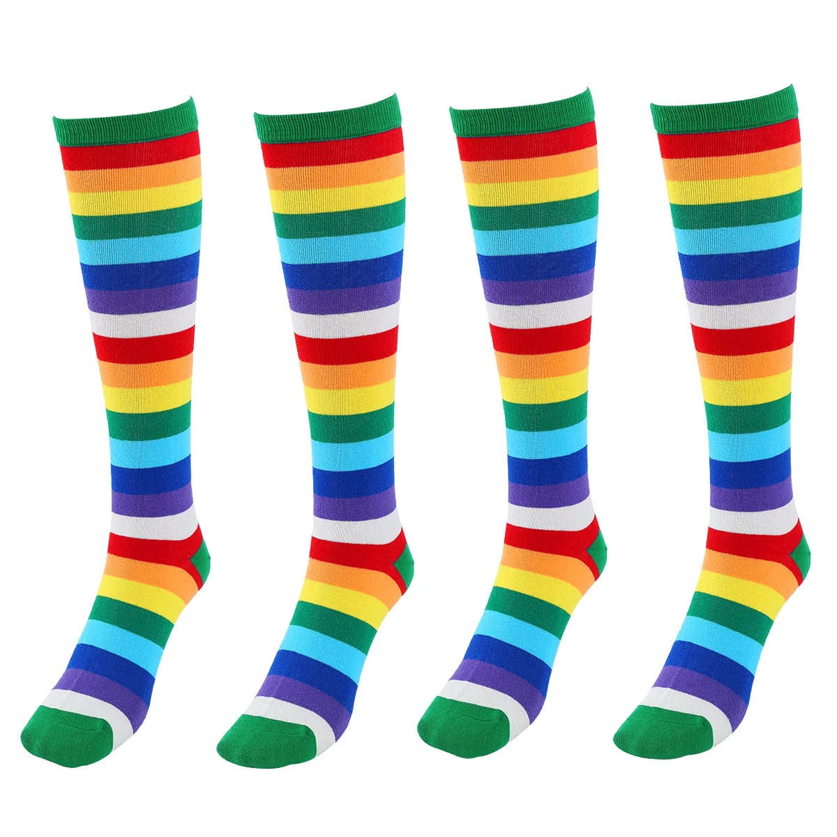 2 Pairs Korean Style Womens Cotton Knee High Stockings Non Slip Colorful Rainbow Stripes Over the Calf Socks Costume Accessories
2 Pairs Korean Style Womens Cotton Knee High Stockings Non Slip Colorful Rainbow Stripes Over the Calf Socks Costume Accessories