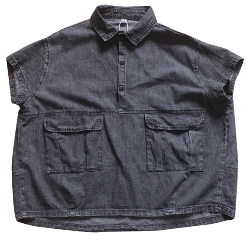 Max LuLu 2021 European Design New Summer Women Denim Short Sleeve Shirts Ladies Buttons Casual Blouses Female Vintage Loose Tops
Max LuLu 2021 European Design New Summer Women Denim Short Sleeve Shirts Ladies Buttons Casual Blouses Female Vintage Loose Tops