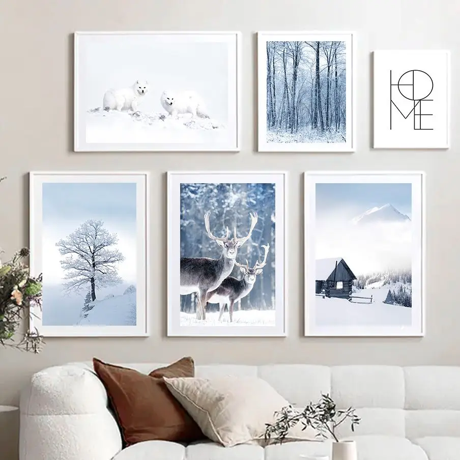 Winter Snow Forest Deer Fox Tree Cabin Wall Art Canvas Painting Nordic Posters And Prints Wall Pictures For Living Room Decor
Winter Snow Forest Deer Fox Tree Cabin Wall Art Canvas Painting Nordic Posters And Prints Wall Pictures For Living Room Decor