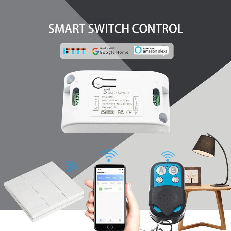 WiFi smart switch on-off device Tuya Google on-off device wifi wireless control timing smart switch
WiFi smart switch on-off device Tuya Google on-off device wifi wireless control timing smart switch