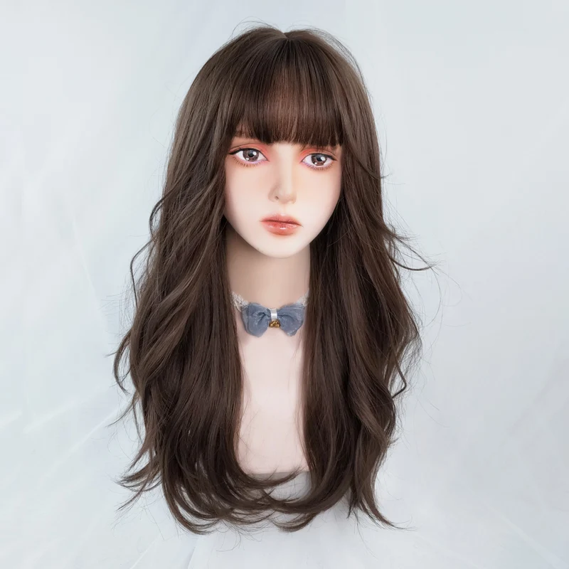 TALANG Lolita Halloween Party 50cm Long Curly Bangs Ladies Fashion Daily Cosplay Synthetic Wig 
TALANG Lolita Halloween Party 50cm Long Curly Bangs Ladies Fashion Daily Cosplay Synthetic Wig