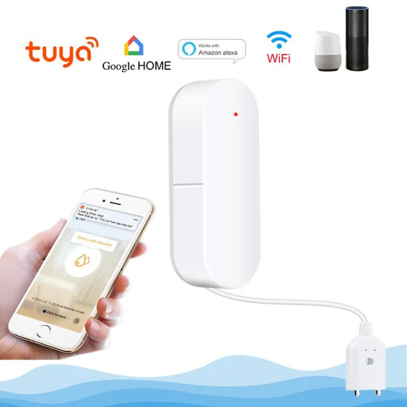 Tuya Wifi Water Leakage Alarm Independent WIFI Water Leak Sensor Detector Flood Overflow Home Security Alarm App Remote Control
Tuya Wifi Water Leakage Alarm Independent WIFI Water Leak Sensor Detector Flood Overflow Home Security Alarm App Remote Control