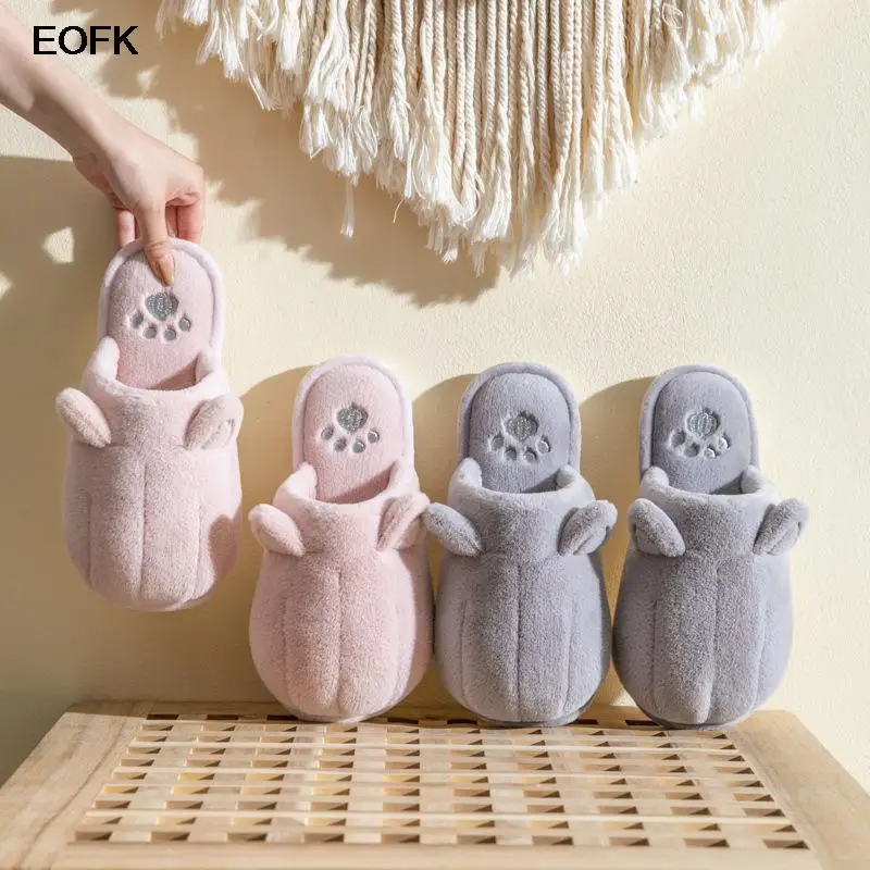 Womens Indoor Cotton Slippers Plush Winter Bedroom Lovers Pink Shoes Comfortable Ladies Footwear Animal Flats Cat Paw Slippers
Womens Indoor Cotton Slippers Plush Winter Bedroom Lovers Pink Shoes Comfortable Ladies Footwear Animal Flats Cat Paw Slippers