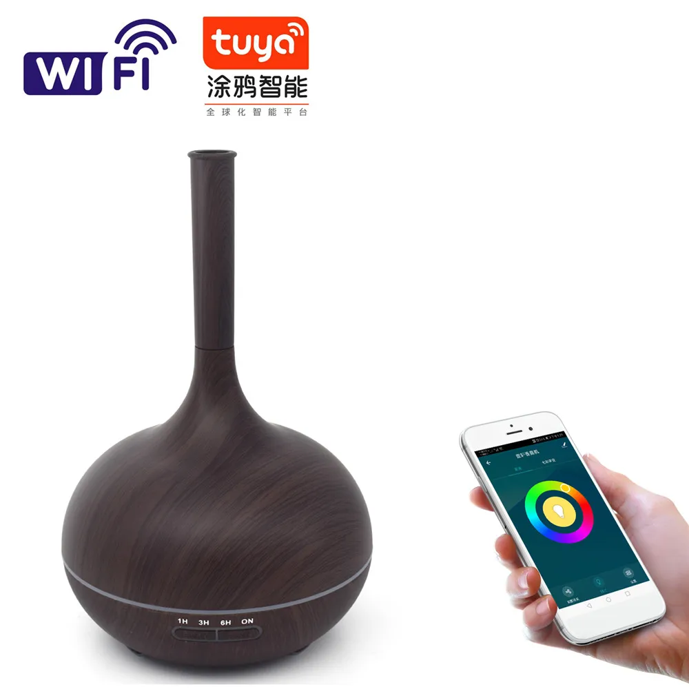 400ml Intelligent Wifi Essential Oils Air Humidifier Incense Compatible Alexa And Google Home Intelligent with 7color night ligh
400ml Intelligent Wifi Essential Oils Air Humidifier Incense Compatible Alexa And Google Home Intelligent with 7color night ligh