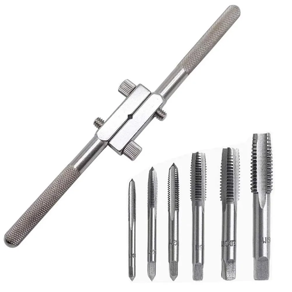 7Pcs 7.7Inch Long T-Handle Ratchet Tap Holder Adjustand Wrench With M4-M12 Machine Screw Thread Metric Plug Tap Wrench
7Pcs 7.7Inch Long T-Handle Ratchet Tap Holder Adjustand Wrench With M4-M12 Machine Screw Thread Metric Plug Tap Wrench