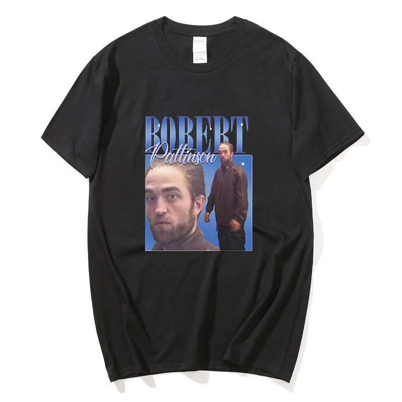 Funny Robert Pattinson Standing Meme T Shirt Men Pre-shrunk Cotton Tee Tops Rob Tshirts Short Sleeved Fashion T-shirt Merch | Мужская