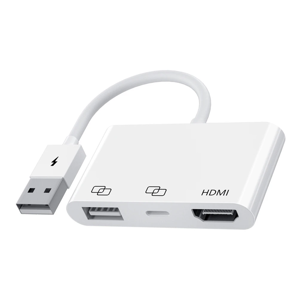 8P USB to HDMI-Compatible Adapter 3 Ports Cable Splitter Converter SD Card Reader 1080P HD Digital AV OTG Adapter for iOS HUB
8P USB to HDMI-Compatible Adapter 3 Ports Cable Splitter Converter SD Card Reader 1080P HD Digital AV OTG Adapter for iOS HUB