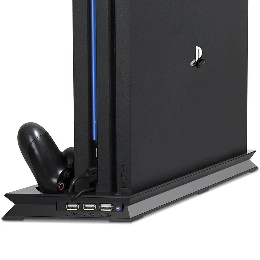 PS4 PRO охлаждения вертикальная подставка 2 контроллер Зарядное устройство