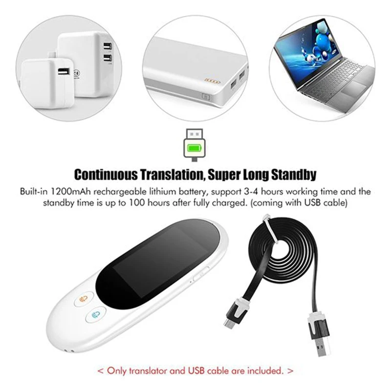 Smart Voice Photo Scanning Translator 2.4Inch PressScreen Wifi Support Offline Portable Multi-Language Translation
Smart Voice Photo Scanning Translator 2.4Inch PressScreen Wifi Support Offline Portable Multi-Language Translation
