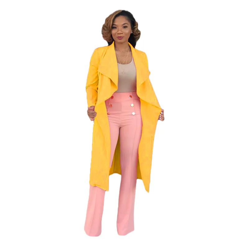 Autumn Solid Long Coats and Jackets Women 2021 Long Sleeve Ruffles Causal X-Long Jacket Plus Size Sexy Ladies Notched Slim Coat
Autumn Solid Long Coats and Jackets Women 2021 Long Sleeve Ruffles Causal X-Long Jacket Plus Size Sexy Ladies Notched Slim Coat
