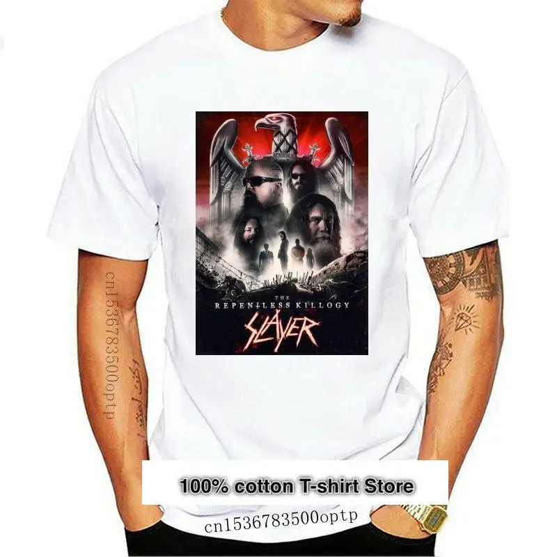 Camiseta con estampado de Slayer Band, nueva playera con estampado de "El Tour Final del mundo", 2021
Camiseta con estampado de Slayer Band, nueva playera con estampado de "El Tour Final del mundo", 2021