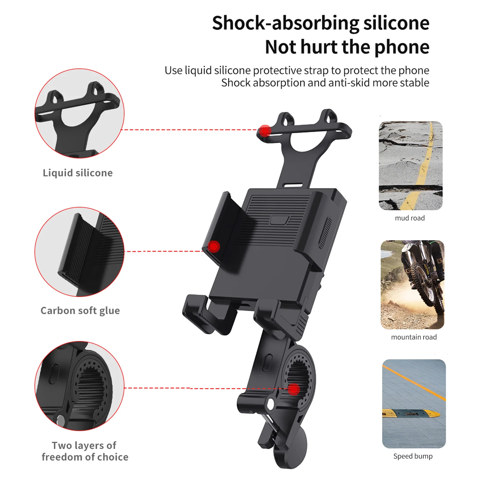 360 Rotatable Bike Motorbike Phone Mount Stand, Adjustable Universal Bicycle Motorcycle Cell Phone Holder for iPhone 12/11 Pro
360 Rotatable Bike Motorbike Phone Mount Stand, Adjustable Universal Bicycle Motorcycle Cell Phone Holder for iPhone 12/11 Pro