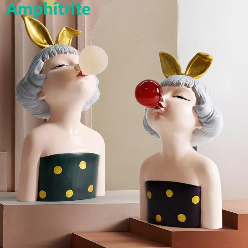 Long Nordic Luxury Ornaments Resin Pretty Girl Modern Art Creative Crafts Statuettes Home Garden Decoration House Accessories
Long Nordic Luxury Ornaments Resin Pretty Girl Modern Art Creative Crafts Statuettes Home Garden Decoration House Accessories
