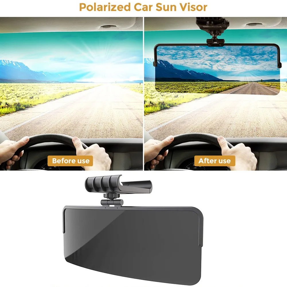 Multifunction 4 In 1 Car Sunshade Adjustable Swivel Attachment Anti Glare Clear Vision Black Plastic Sun Visor
Multifunction 4 In 1 Car Sunshade Adjustable Swivel Attachment Anti Glare Clear Vision Black Plastic Sun Visor