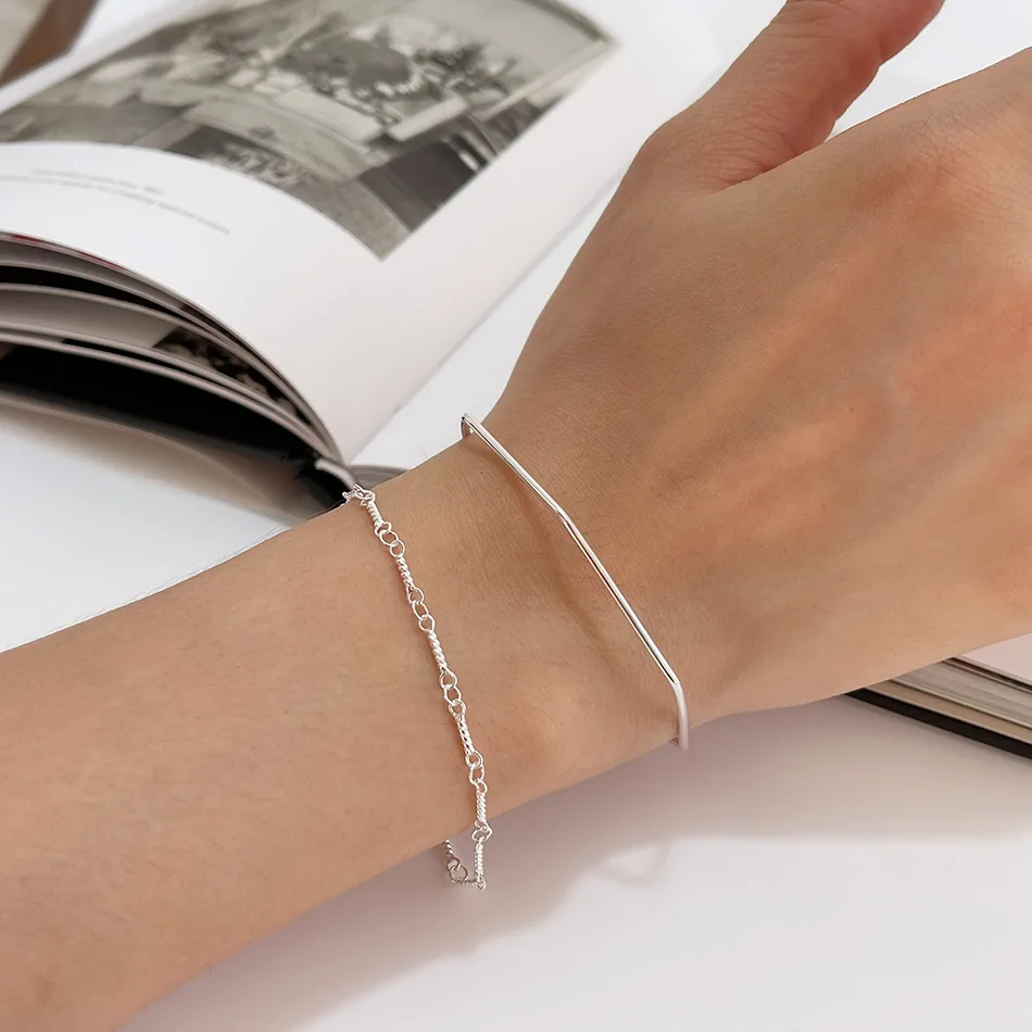 Amaiyllis S925 Sterling Silver Fashion Twisted Wire Bracelet Simple Chain Bracelet For Female Summer Jewelry
Amaiyllis S925 Sterling Silver Fashion Twisted Wire Bracelet Simple Chain Bracelet For Female Summer Jewelry