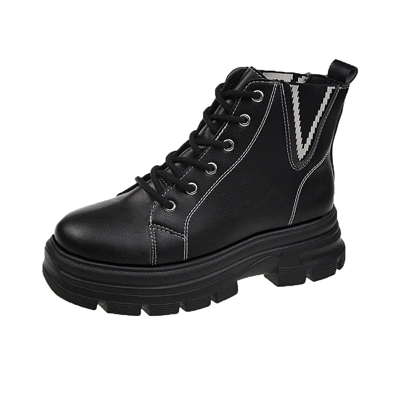 Black White Platform Boots Women 2021 Fashion Chunky Ankle Boots For Women Shoes Designer Punk PU Leather Combat Boots Female
Black White Platform Boots Women 2021 Fashion Chunky Ankle Boots For Women Shoes Designer Punk PU Leather Combat Boots Female