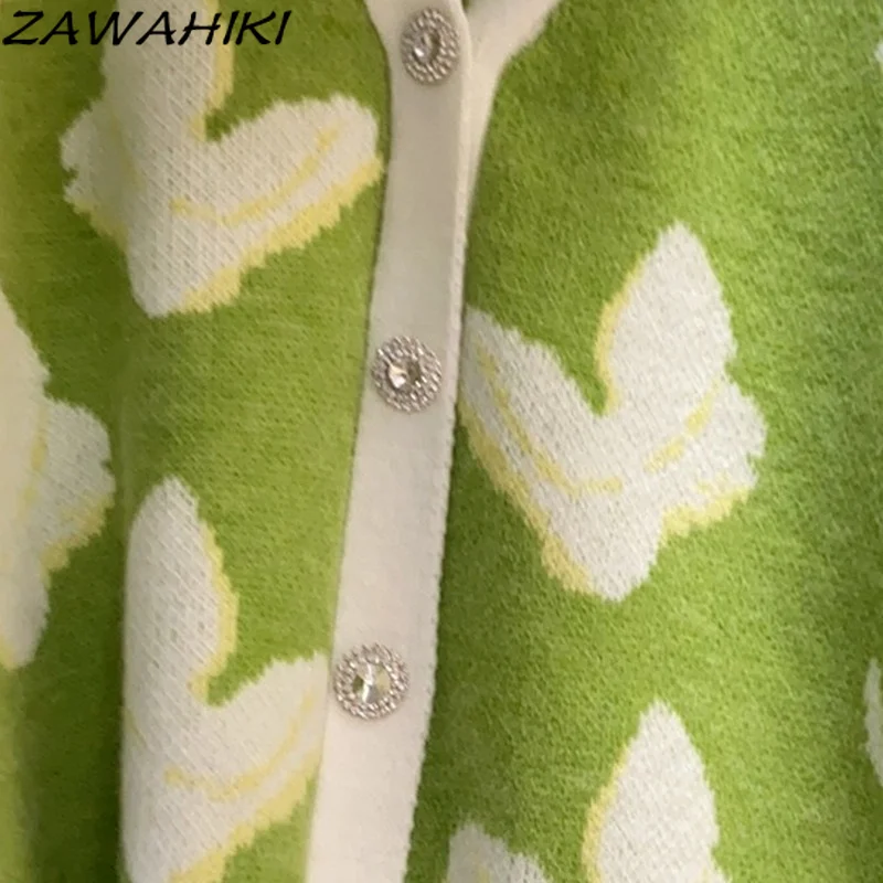 ZAWAHIKI Women's Clothes Loose V Neck Butterfly Embroidery Cardigan Long Puff Sleeve Knitted Tops French Style Autumn Sweater
ZAWAHIKI Women's Clothes Loose V Neck Butterfly Embroidery Cardigan Long Puff Sleeve Knitted Tops French Style Autumn Sweater