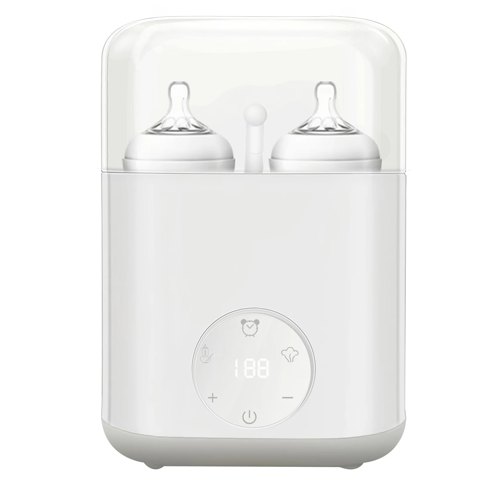 Baby Milk Heater White Quick Heating Double Bottles Multifunctional Automatic Timer With LED Display For Baby Family Home 
Baby Milk Heater White Quick Heating Double Bottles Multifunctional Automatic Timer With LED Display For Baby Family Home