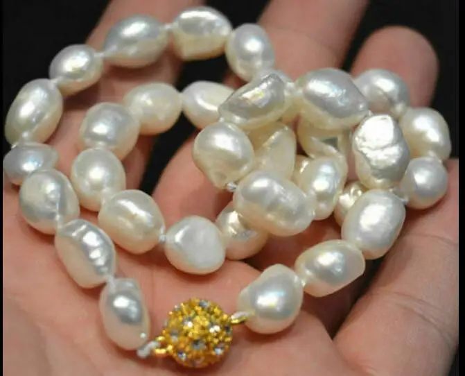 9 мм 10 мм 11 мм белый барочный жемчуг ожерелье Стразы Золотая круглая застежка женские ювелирные изделия натуральный пресноводный жемчуг 43 с... 
9 мм 10 мм 11 мм белый барочный жемчуг ожерелье Стразы Золотая круглая застежка женские ювелирные изделия натуральный пресноводный жемчуг 43 с...