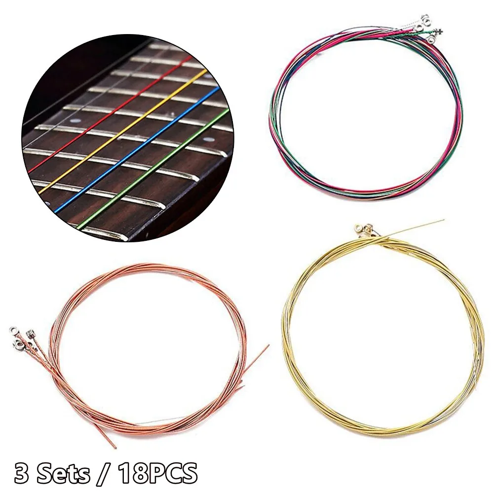3Set Rainbow Colorful Guitar Strings Colorful Acoustic Guitar Strings Replacement High Quality Steel Strings Guitar Parts
3Set Rainbow Colorful Guitar Strings Colorful Acoustic Guitar Strings Replacement High Quality Steel Strings Guitar Parts