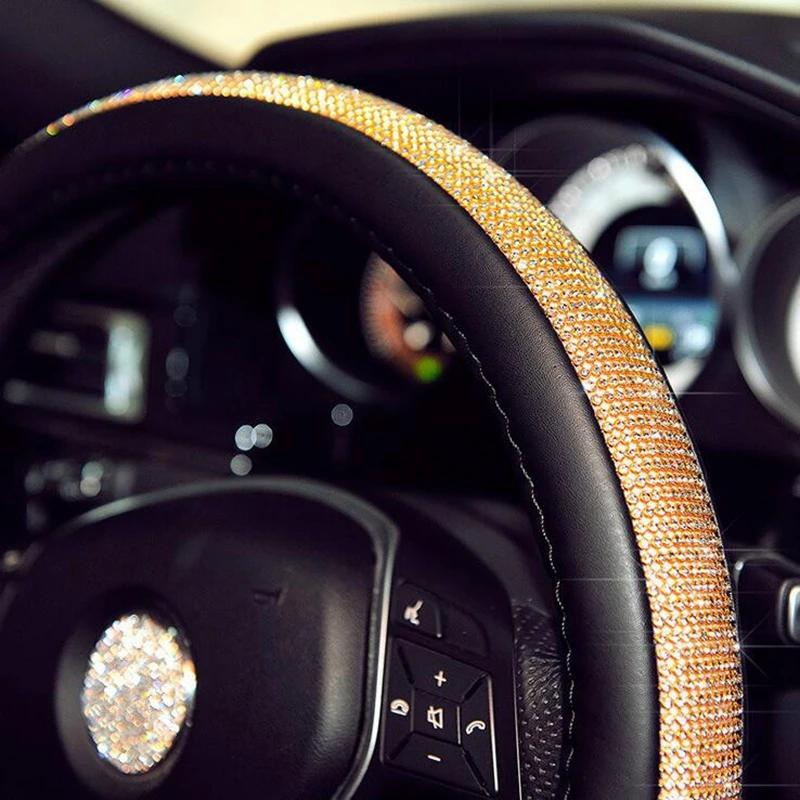 Car Steering Wheel Cover Leather FASHION Rhinestone Covers Ornament Accessories For Women Girls for Mazda CX-7 Suzuki SX4 Kia
Car Steering Wheel Cover Leather FASHION Rhinestone Covers Ornament Accessories For Women Girls for Mazda CX-7 Suzuki SX4 Kia