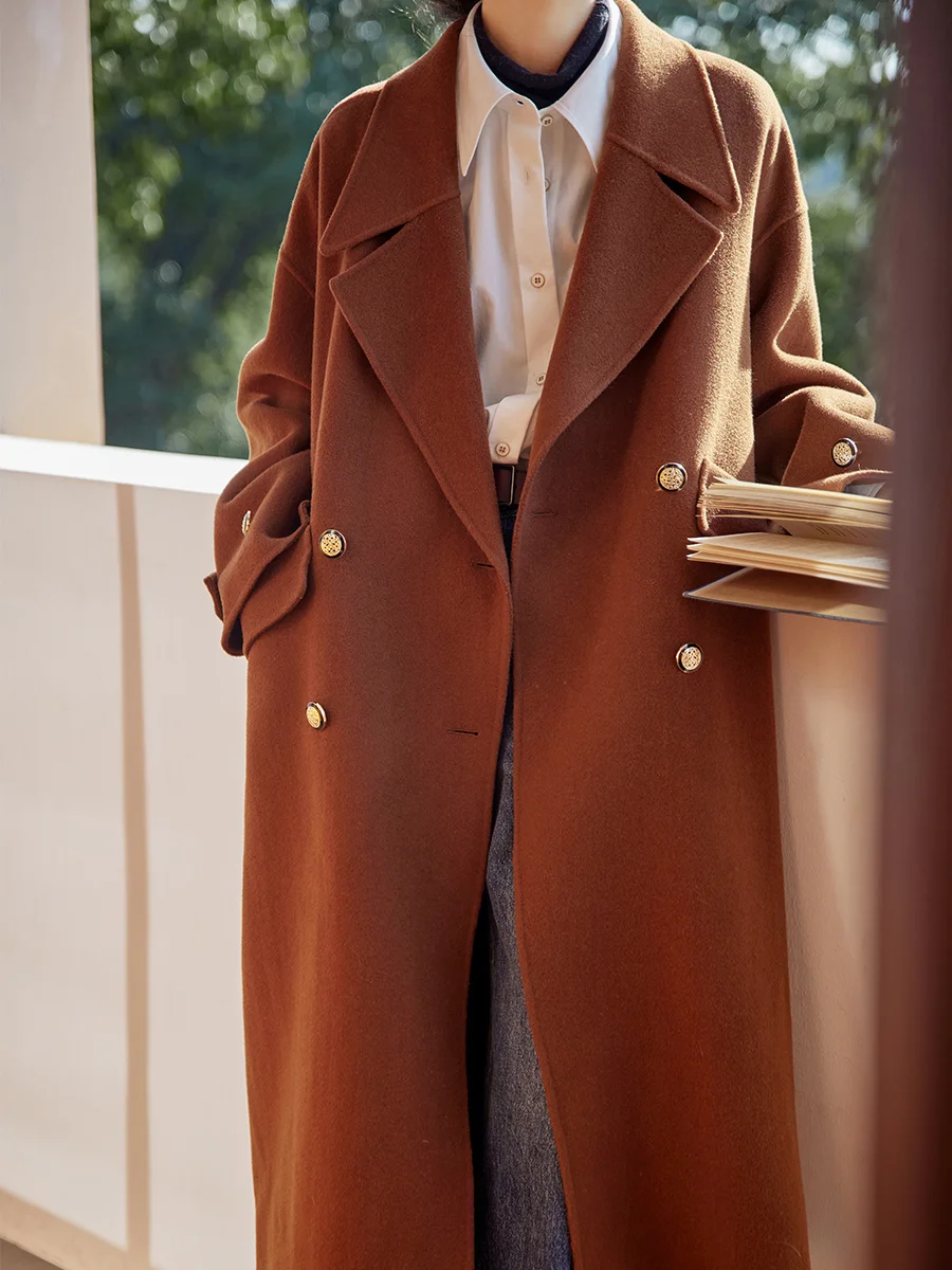 Двубортное шерстяное пальто в стиле ретро, осень/зима 2021, новое простое двубортное шерстяное пальто
Двубортное шерстяное пальто в стиле ретро, осень/зима 2021, новое простое двубортное шерстяное пальто